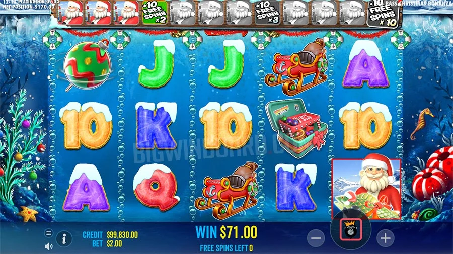 christmas big bass bonanza slot fs